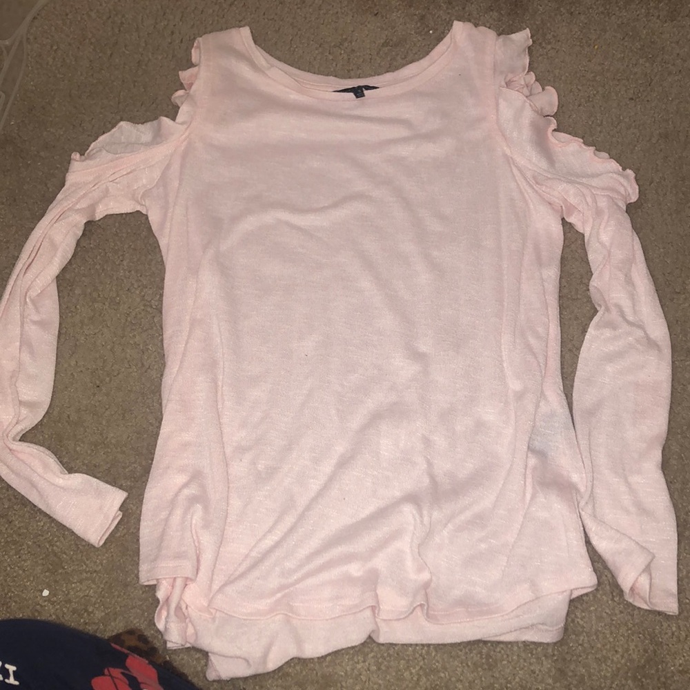 Lucky Brand Light Pink Cold Shoulder Long Sleeve